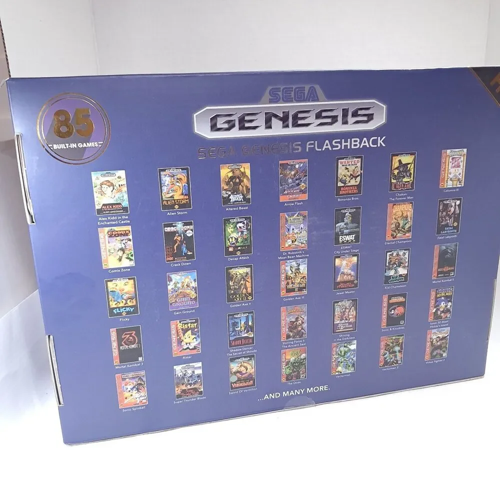 New/open box Sega Genesis HD Flashback Video Game Console Black FB3680 Plug play